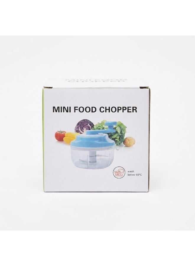 قطاعة خضروات وكبة يدوية صغيرة 3 شفرات ستانلس ستيل - فرامة بصل وثوم ومكسرات بمقبض دوار - لون وردي (Mini Food Chopper) - Image 3